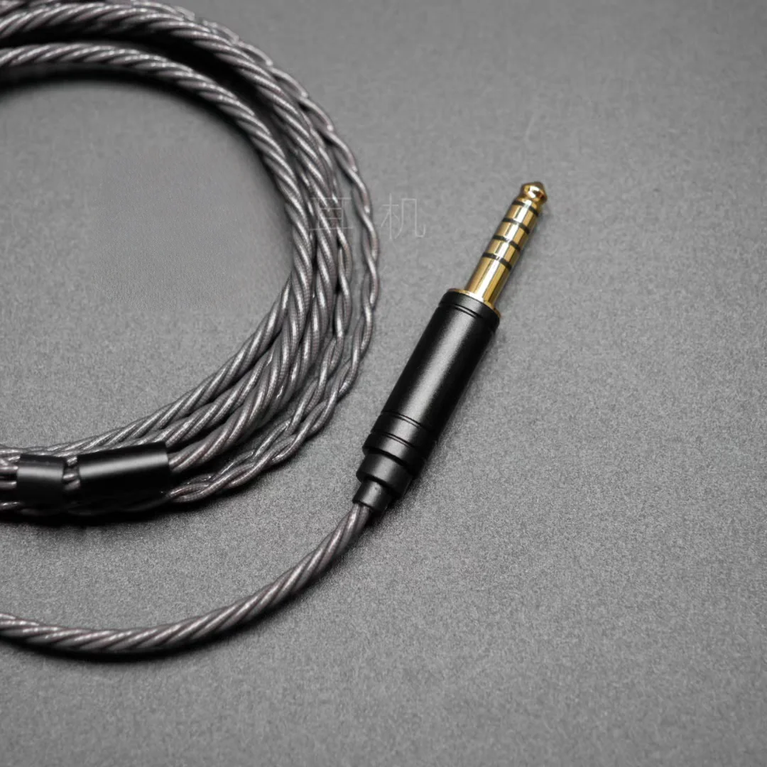 MMCX Earphone Cable 4Strand Silver Foil Wire Material Lossless Sound Transmission 3.5 4.4mm Balanced Connector With Over‑Ear IEM