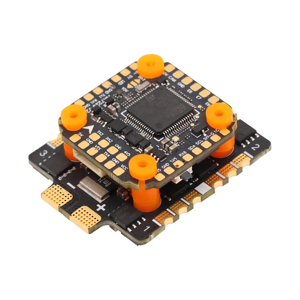 BLHeli-32 60A 4in1 ESC и FC FPV Stack, 20x20 мм, 2-8S, двойной BEC, двойной контроллер полета ICM-42688 Gyros, для гоночного дрона FPV RC Quad
