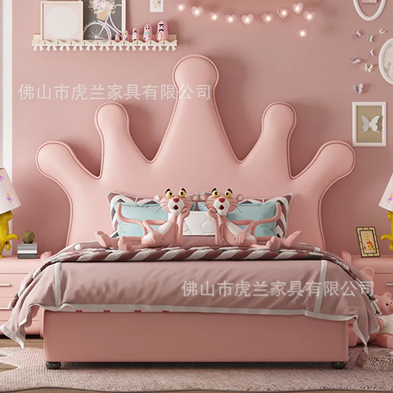 Children's Furniture Girl Girl Juvenile Child bed daughter soft Packer bed 1.5m 1.2M1.8 small Household