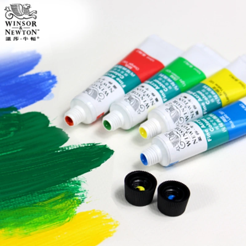 WINSOR&NEWTON 12/18/24 Colors Professional Acrylic Paints Set 10ml Hand Painted Wall Painting Textile Paint Brightly Colored