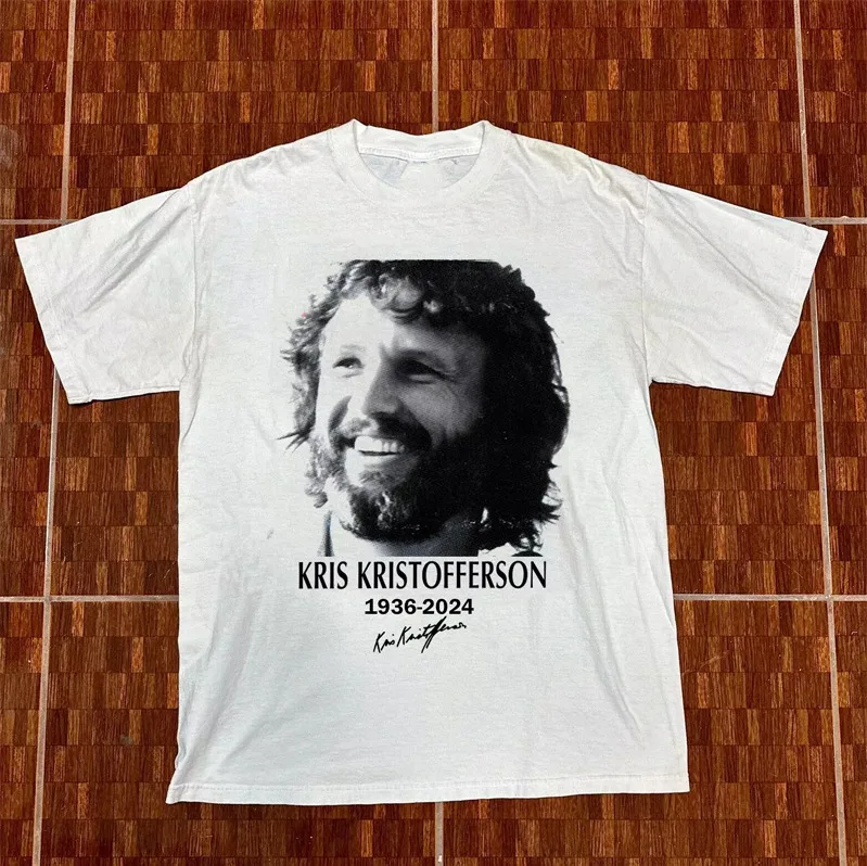 Kris Kristofferson 1936-2024 Face Smile Vintage Memorial T-Shirt S-5XL