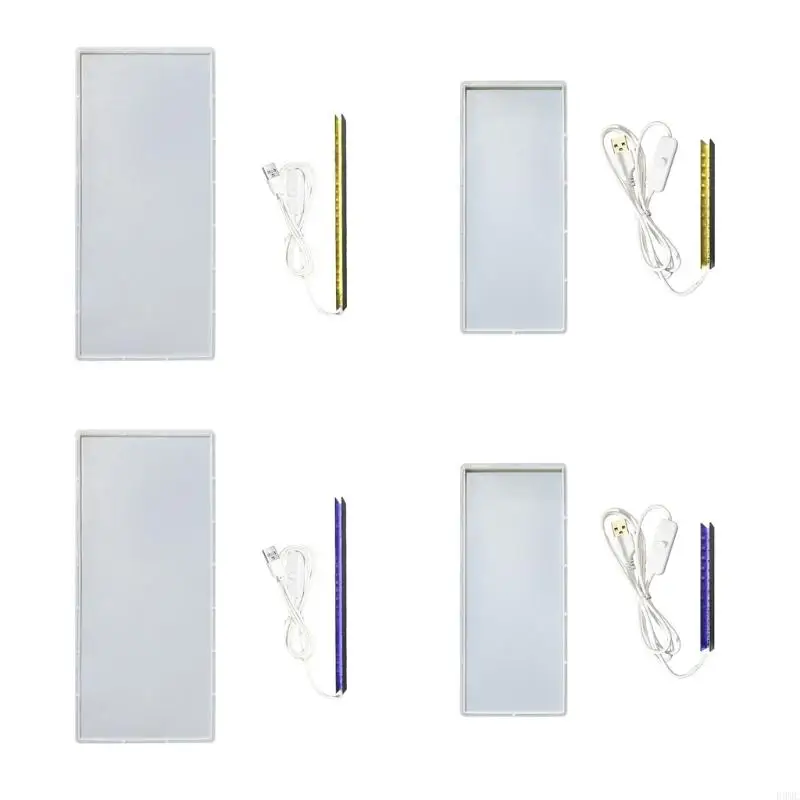 

R3MC квадратная силиконовая ночная лампа формы USB световая эпоксидная смола дома