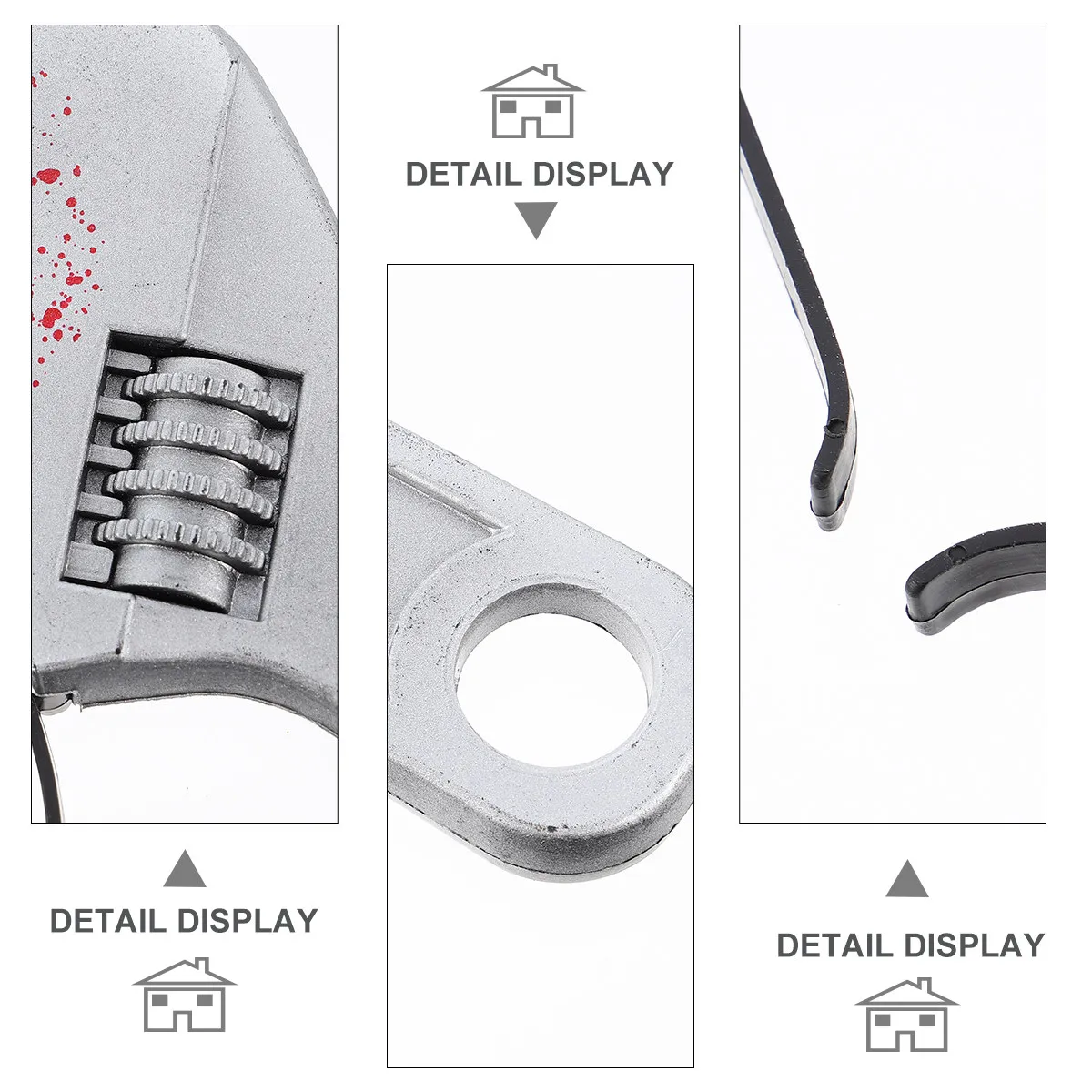 

2Pcs Bloody Wrench Headband Flexible Halloween Prank Tool for Adults Kids Supplies Hair Accessories Masquerade