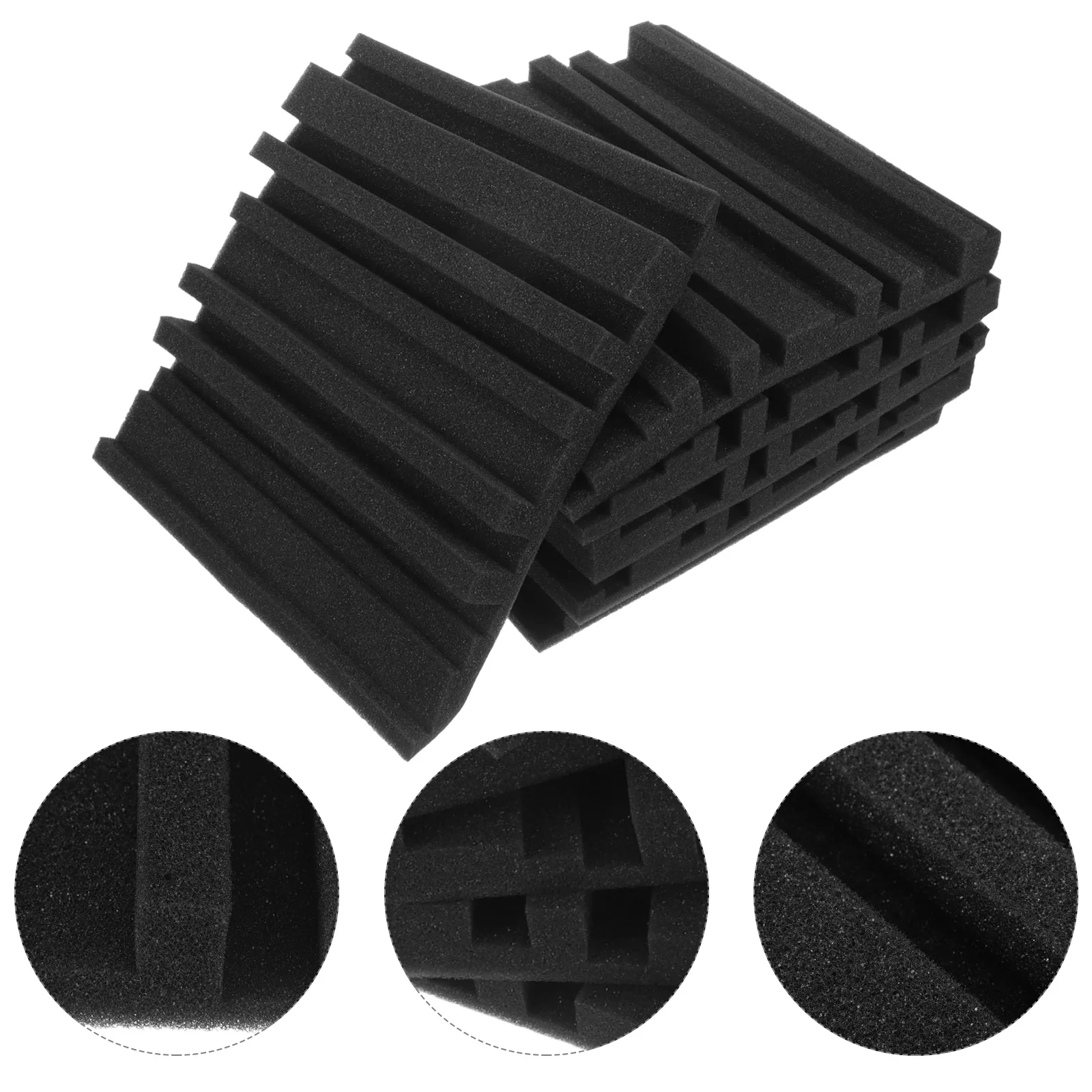 

6pcs Sound Absorbing Acoustic Wall Foam Self-Adhesive Soundproof Foam Panels For Noise Reduction Home Studio Recording Room