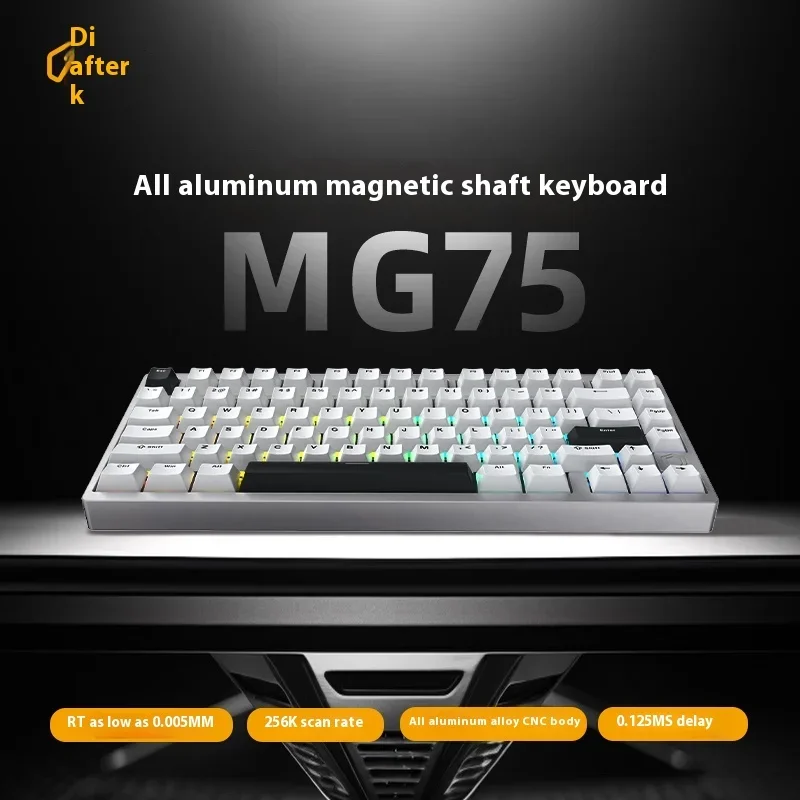 Irok Iyx Mg75 Pro Max لوحة المفاتيح الميكانيكية المغناطيسي التبديل Rgb الساخن مبادلة الألومنيوم Rt0.005 هيكل تفكيك سريع هدايا مخصصة