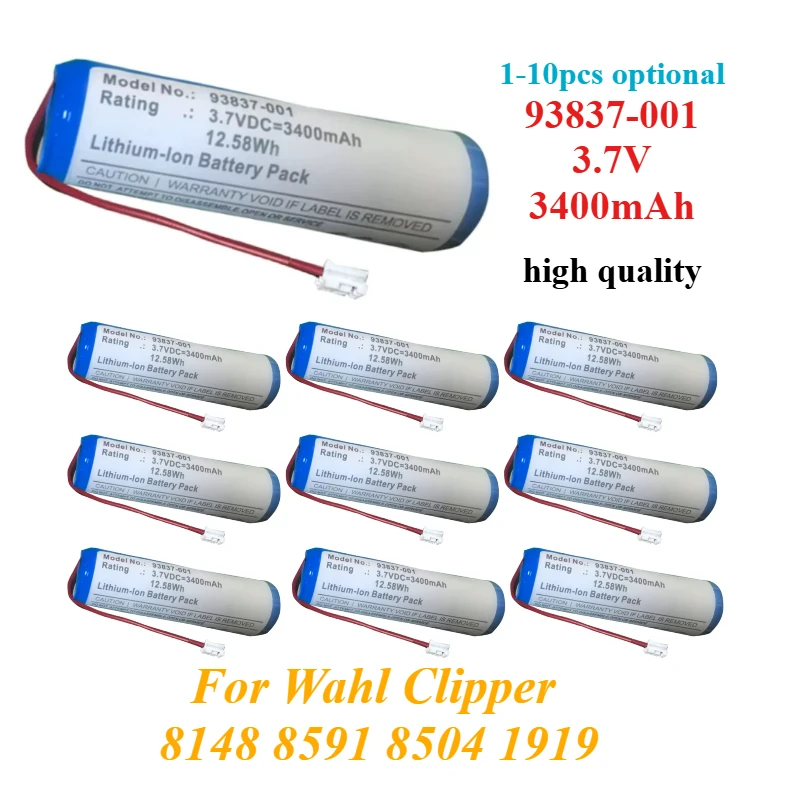 1-10pcs New 93837-001 capacitor For Wahl Clipper 8148 8591 8504 1919 3.6V 3400mAh Cordless Magic Clipper Designer Senior IC chip
