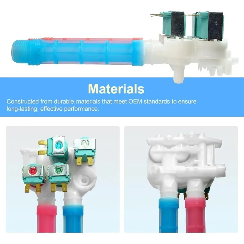 B82B-Washer Water Inlet Valve Replacement 134637810 For Kenmore Crosley Electrolux For 134637800 Washing Machine