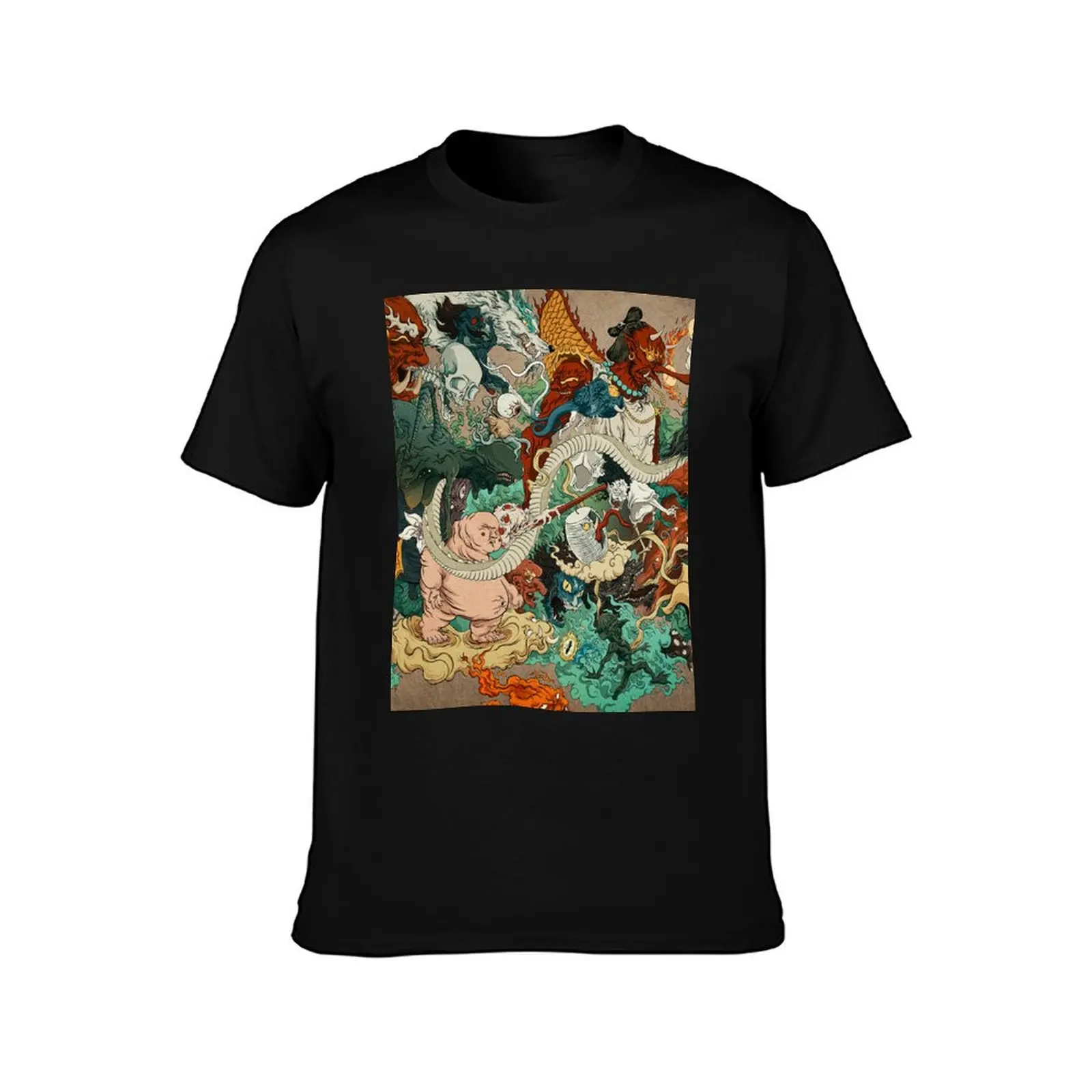 Japanese kaiju monsters T-Shirt Active Sports Short Sleeve Cotton Shirt T-Shirt