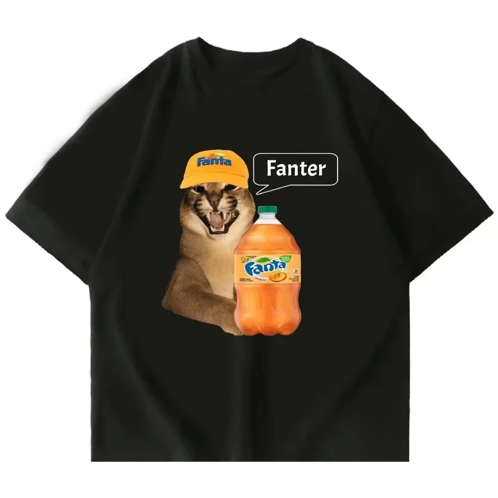 Funny Big Floppa Cat Meme Fanter Print Casual Short Sleeve Women T-Shirt for Spring Summer Round Neck Women's Clothing
