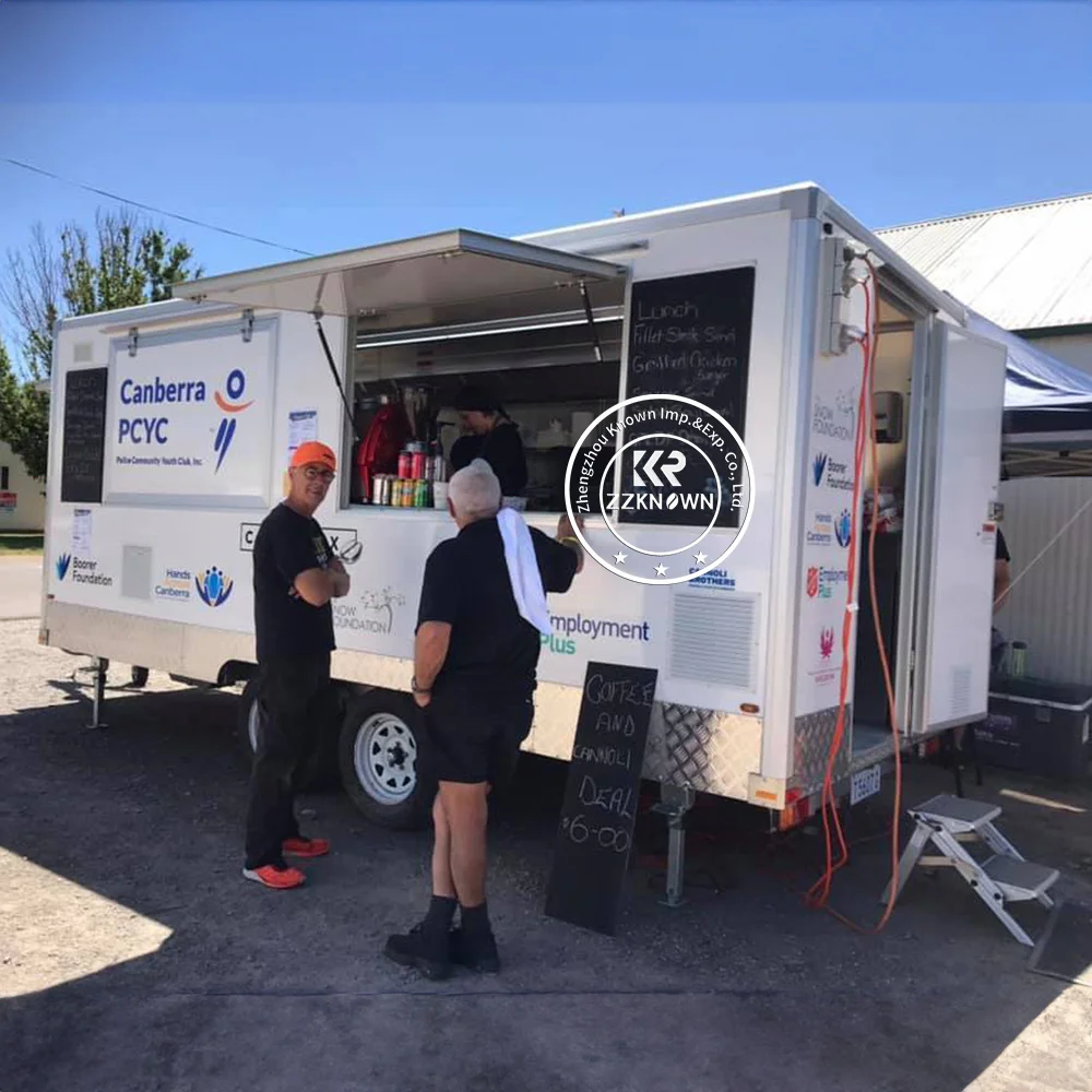 

Сертификат CE DOT Прицеп для еды Концессионный прицеп Грузовики для еды Мобильный прицеп для еды с полной кухней