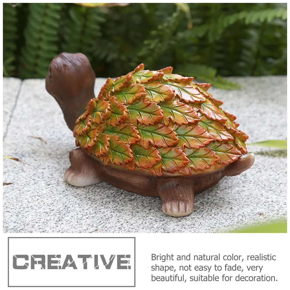 Pond Tortoise Decoration Resin Craftwork Outdoor Garden Lawn Sculpture Durable Realistic Shape Fading Resistant