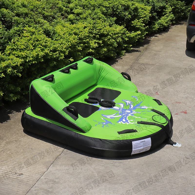 Factory spot towable tube PVC inflatable water tractor foreign trade backrest two three people drag sofa