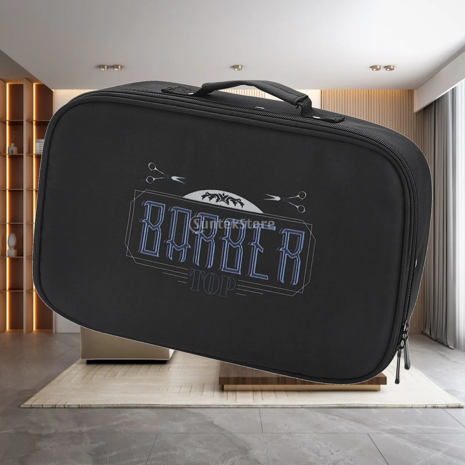 Portable Hairdresser Bag for Barber Tools Storage with Multi Layered Nylon Design Travel Protective Handbag