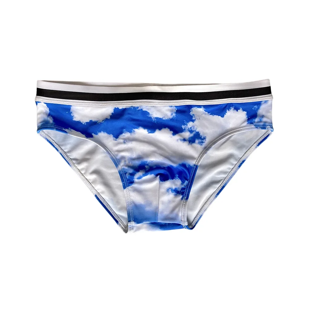 

Men's swimming trunks fashion casual holiday seaside low-rise swimming trunks printed youth triangular swimsuit 10079