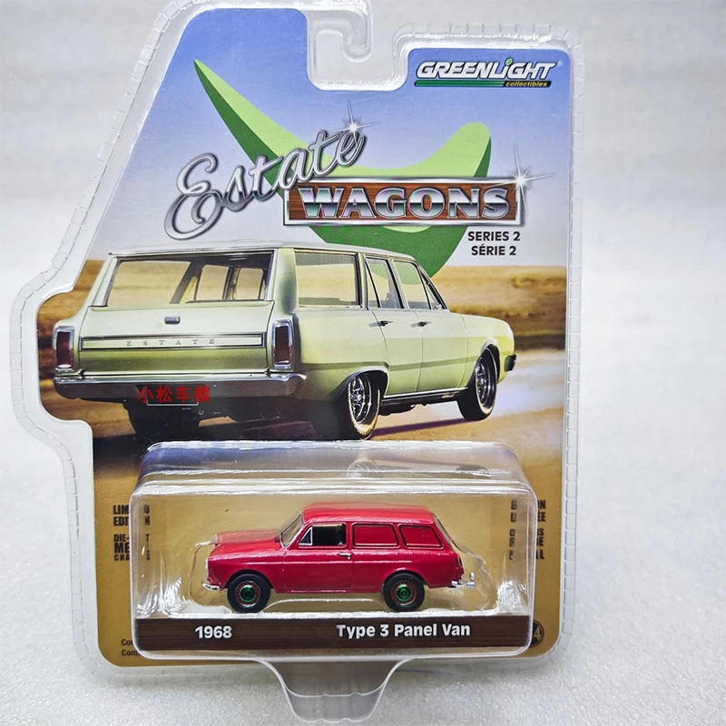 

Greenlight 1:64 Station Wagon T3 Panel Van Velvet Red Green Machine Series Alloy Die Casting Model Collect Ornaments