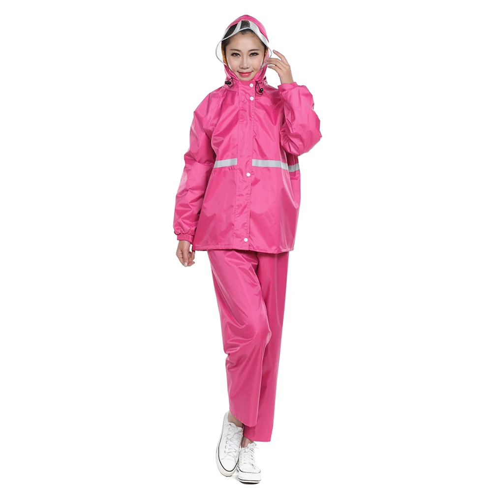 Raincoat and Rainpants Suit Full Body Rainstorm Prevention Electric Bicycle Motorcycle Takeaway Riding Reflective Split Raincoat