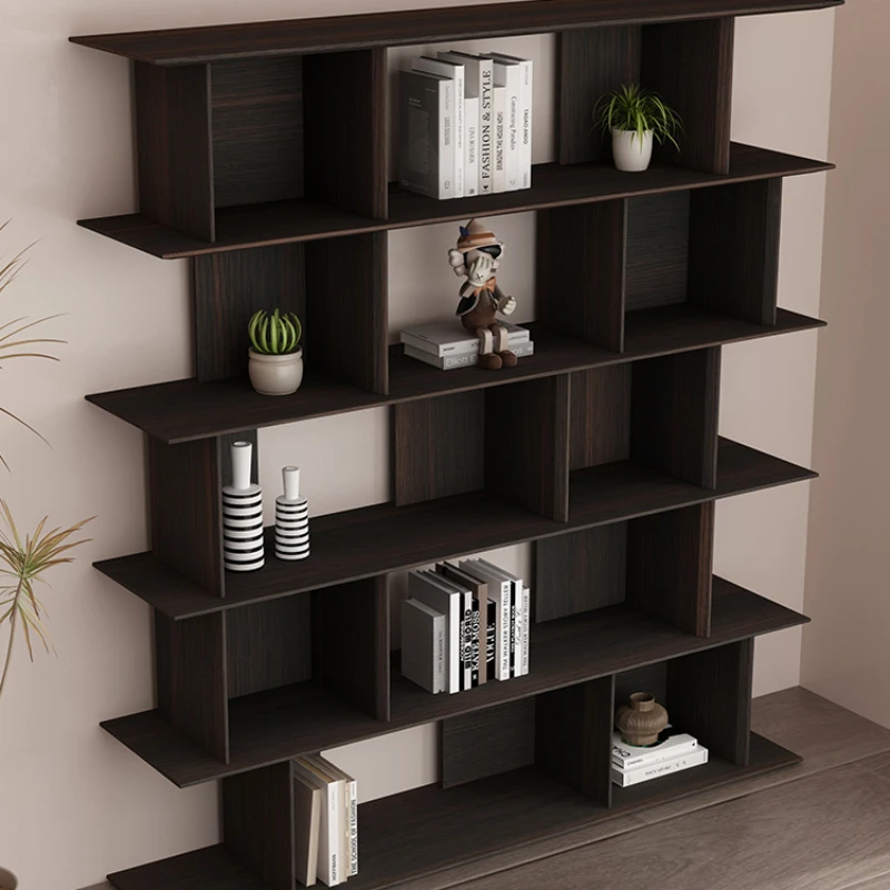 Simple modern bookcase full wall display shelf floor cabinet creative multi-layer shelf assembly bookcase