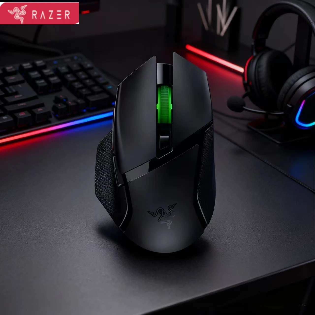 

Original Razer Basilisk V3 X HyperSpeed mouse Wireless Gaming Mouse RGB Lighting (2.4 GHz) and Bluetooth 18K DPI Optical Sensor