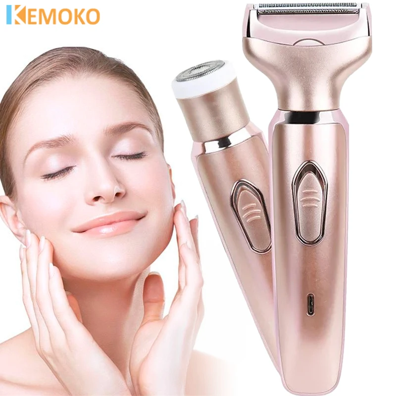 2 In 1 Electric Epilator Shaving Machine Shaver Sensitive Areas Bikinis Hair Remover Depilator Home Appliance Women Hair Trimme