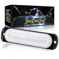 6 LED Ultra-thin Car Grille Signal light waterproof EMERGENCY Warning Lamp led trailer lamp truck Parking signal light Sidelight