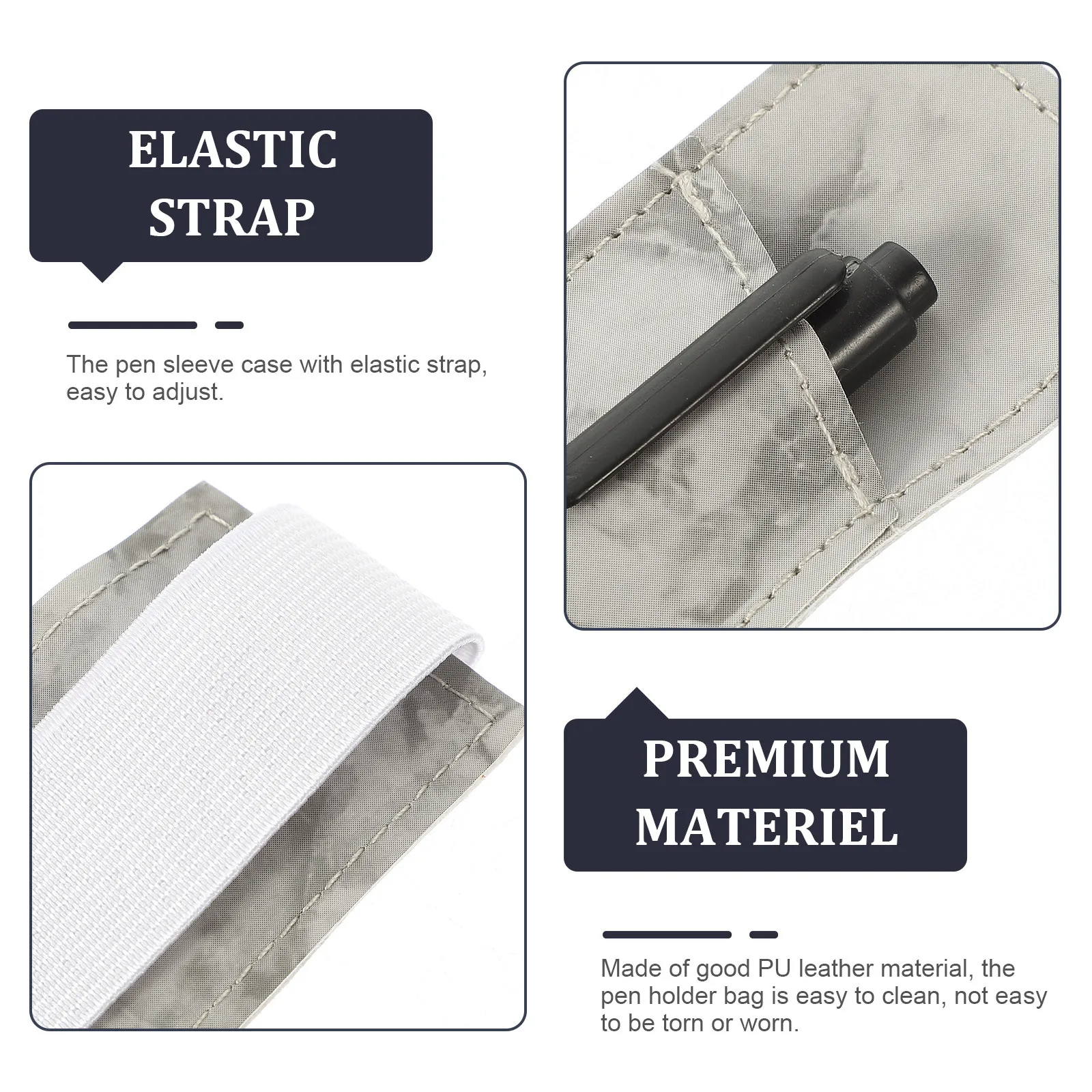 Elastic Band Notebook Pen Holder PU Pencil Sleeve for Journal Notebooks Pen Storage Pouch Pencil Holder for Notebook