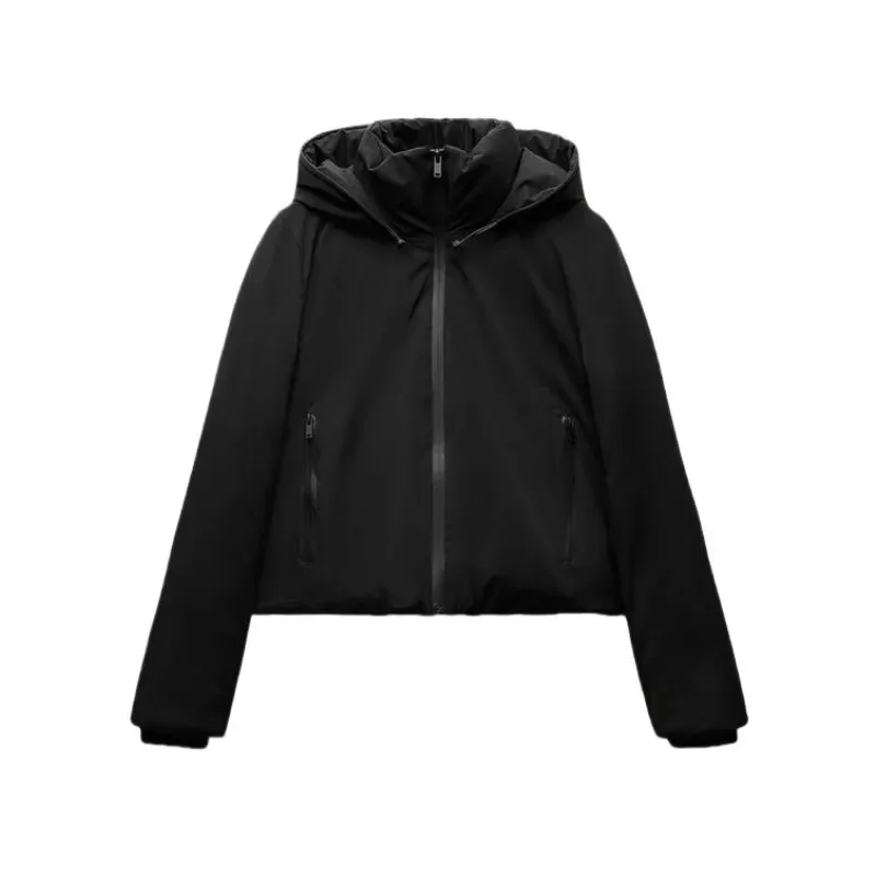 

Y2K 2026 Womens Short Windproof Waterproof Hooded Thick Warm Cotton Jacket Winter Outdoor Coat