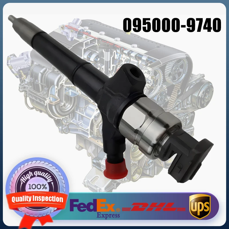 

095000-9740 23670-51041 Diesel Common Rail Fuel Injector for Toyota Landcruiser V8 4.5L VDJ79 Series 1VD-FTV Diesel Engine