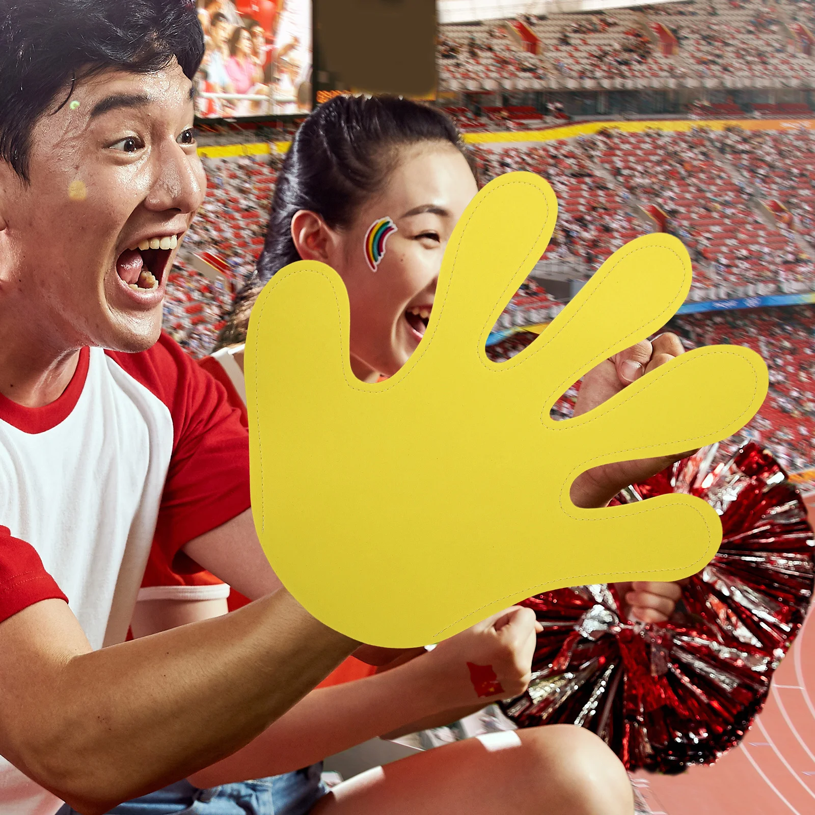 قفازات يدوية من مادة إيفا خفيفة الوزن كبيرة الحجم لإصبع المروحة للرياضة والحفلات الموسيقية والاحتفال بالحشد التفاعلي المحمول