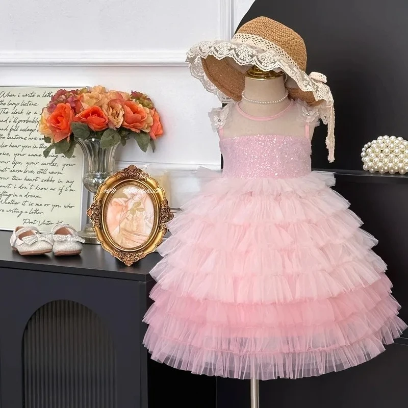 New Heavy CrafttutuCake High-End Super Fairy Birthday Dress Princess Dress 2026 Girls' Summer