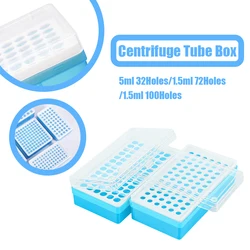 32/72/100Holes 1.5/5ML Container Tubes Boxes Plastic Holder Storage Sampling Case Bottle Lab Plastic Centrifuge Tube Storage Box