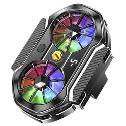 FS06 Cooling Mobile Phone Cooler Dual Fans Digital Display Game Accessories