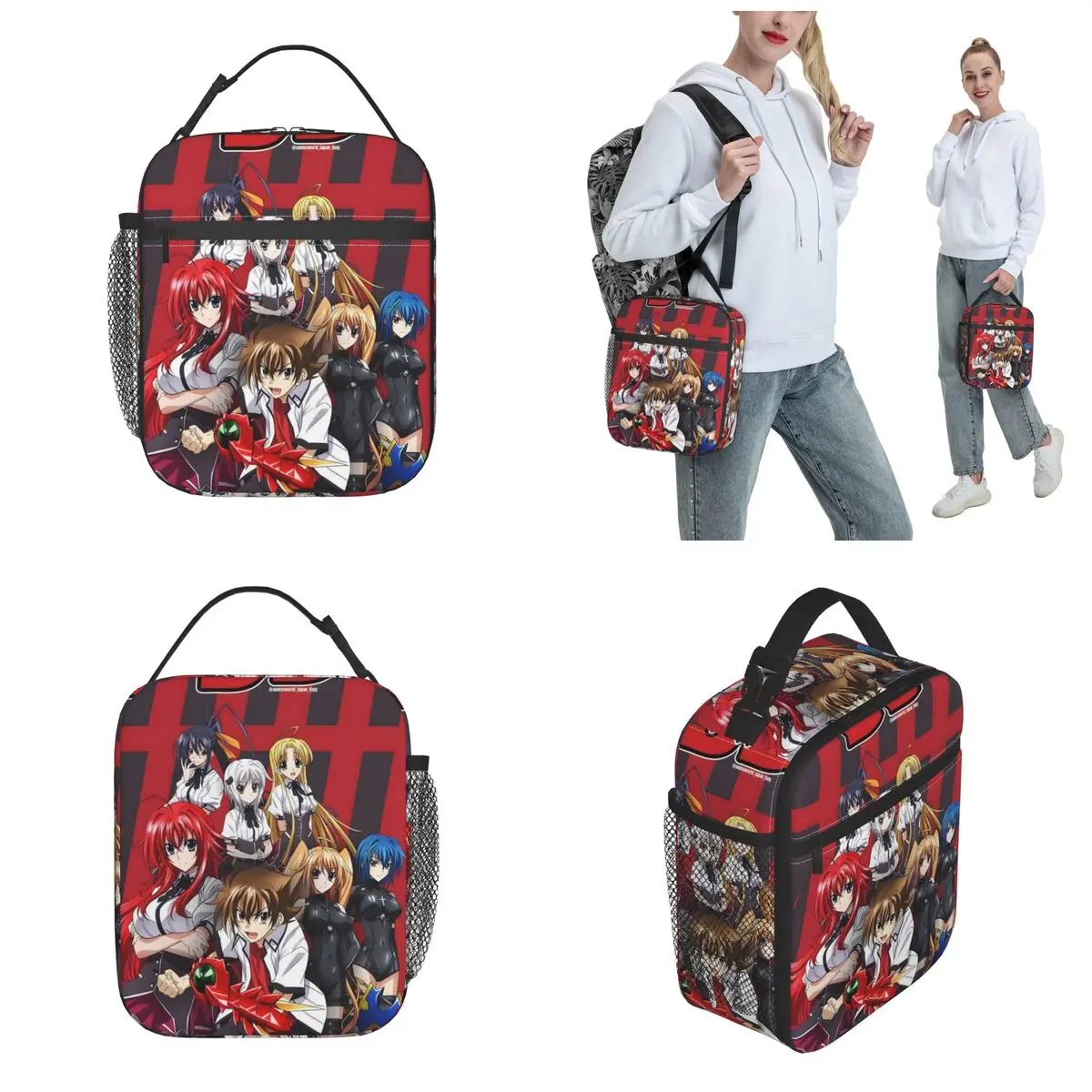 Insulated Lunch Box High School DxD Rias Gremory Merch Food Box New Thermal Cooler Bento Box For School