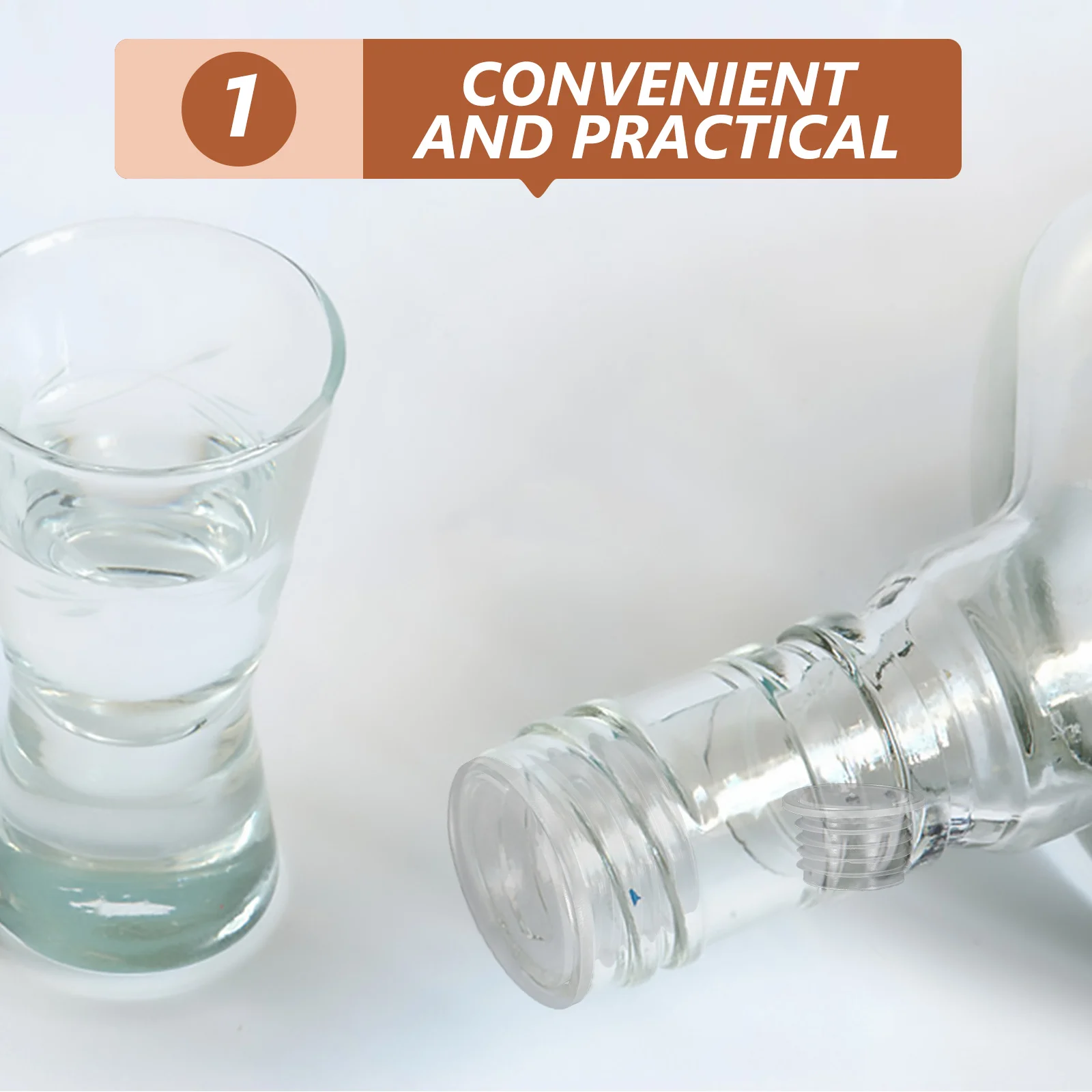 100個の透明なプラスチック製プルリングストッパー交換用ボトルキャップシーラー、ワインプラントポットやチューブ用プラグシーラー