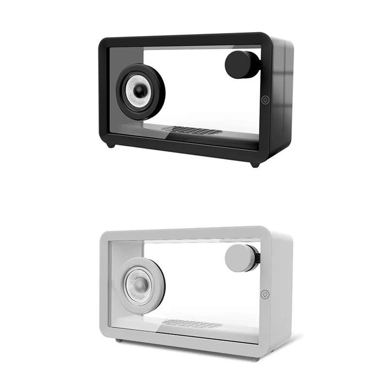 A73E-Portable Colorful RGB Simple Desktop Small Speaker LED Atmosphere Light Transparent Bluetooth Speaker