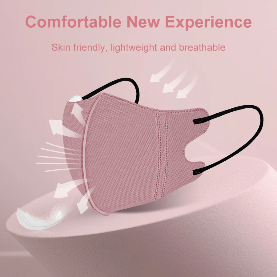 Morandi KN95 Mask Adult Repeated use Mouth Mask Printing 3d Face FFP2 Masks Mixed Color Elegant Lady Face Masque FFP2 Mask