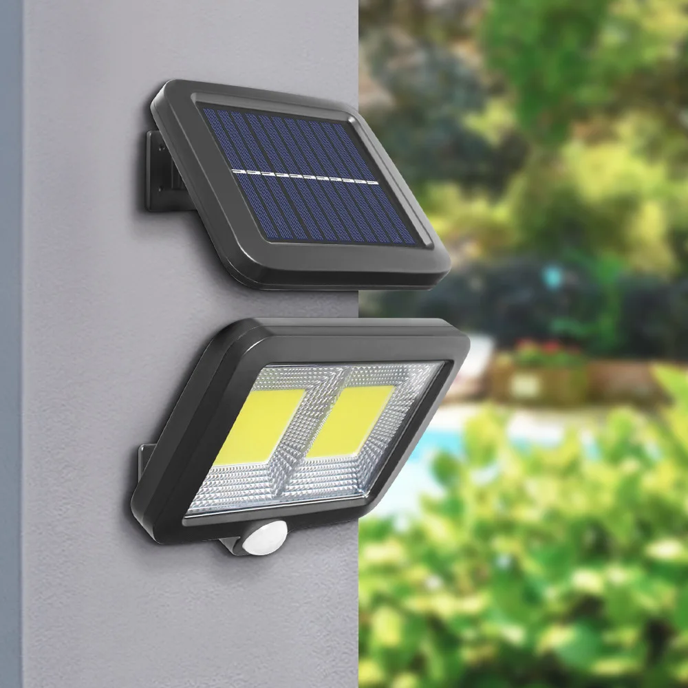 Lumière Solaire Extérieure 120 Lumières LED Avec Capteur De Mouvement Voie D'urgence étanche Jardin Cour Réverbère