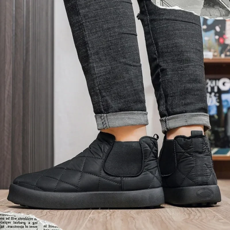 Winter New Thick-Soled Comfortable Casual Men's Sneakers  Light Non-Slip Wear-Resistant High-Top Snow Boots Cotton Shoes for Man