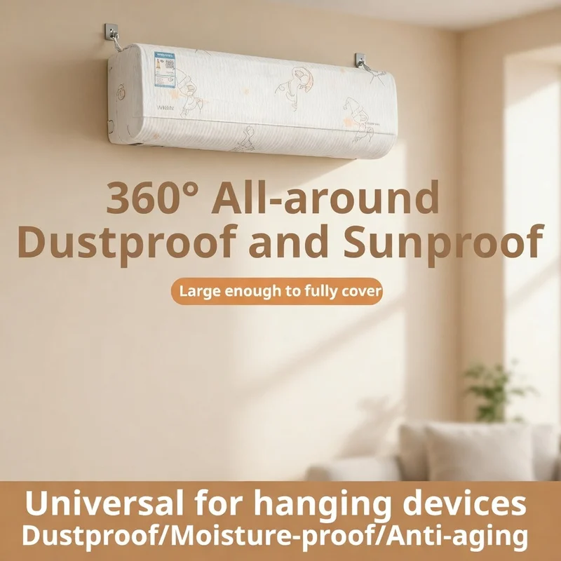 10 One Pack Air conditioner dust cover Thickened, breathable non-woven fabric Elastic drawstring closure for dust and dirt prote