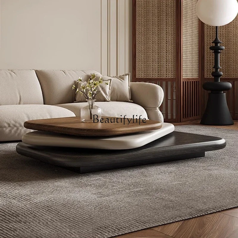 

56*Medieval minimalist stacked square coffee table