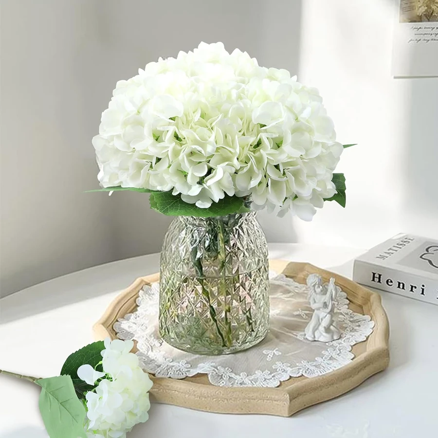 

Artificial Flowers Fake Silk Hydrangea Bridal Bouquet Clearance Wedding Wreath Decor Vase Home Room Garden Accessories Festival