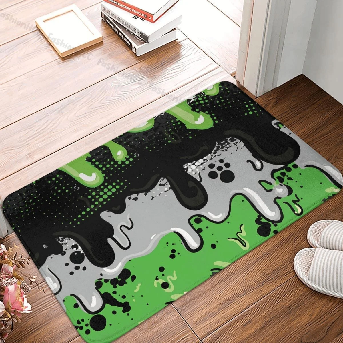 Graffiti Art Pattern Non-slip Doormat Grunge Spot Pattern Spray Paint Bath Bedroom Mat Prayer Carpet Home Modern Decor