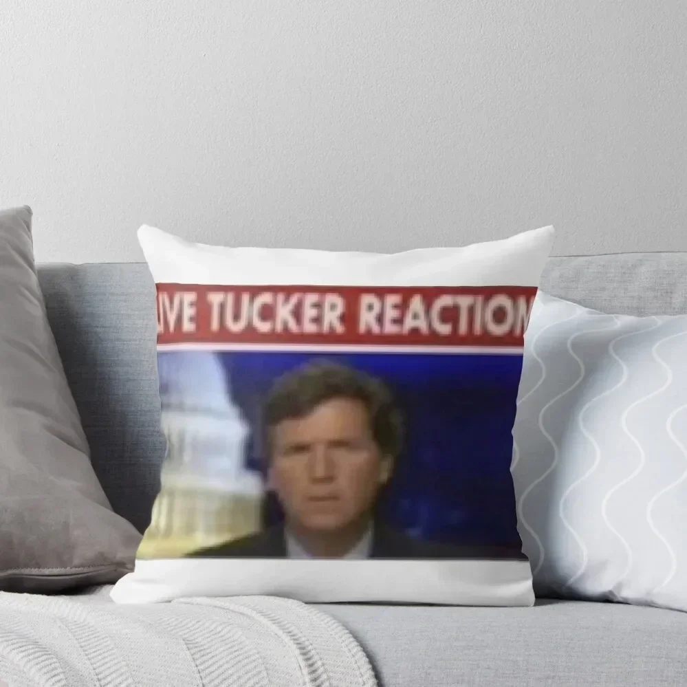 Tucker Carlson live Tucker reaction Throw Pillow christmas decorations for home 2025 Room decorating items pillow