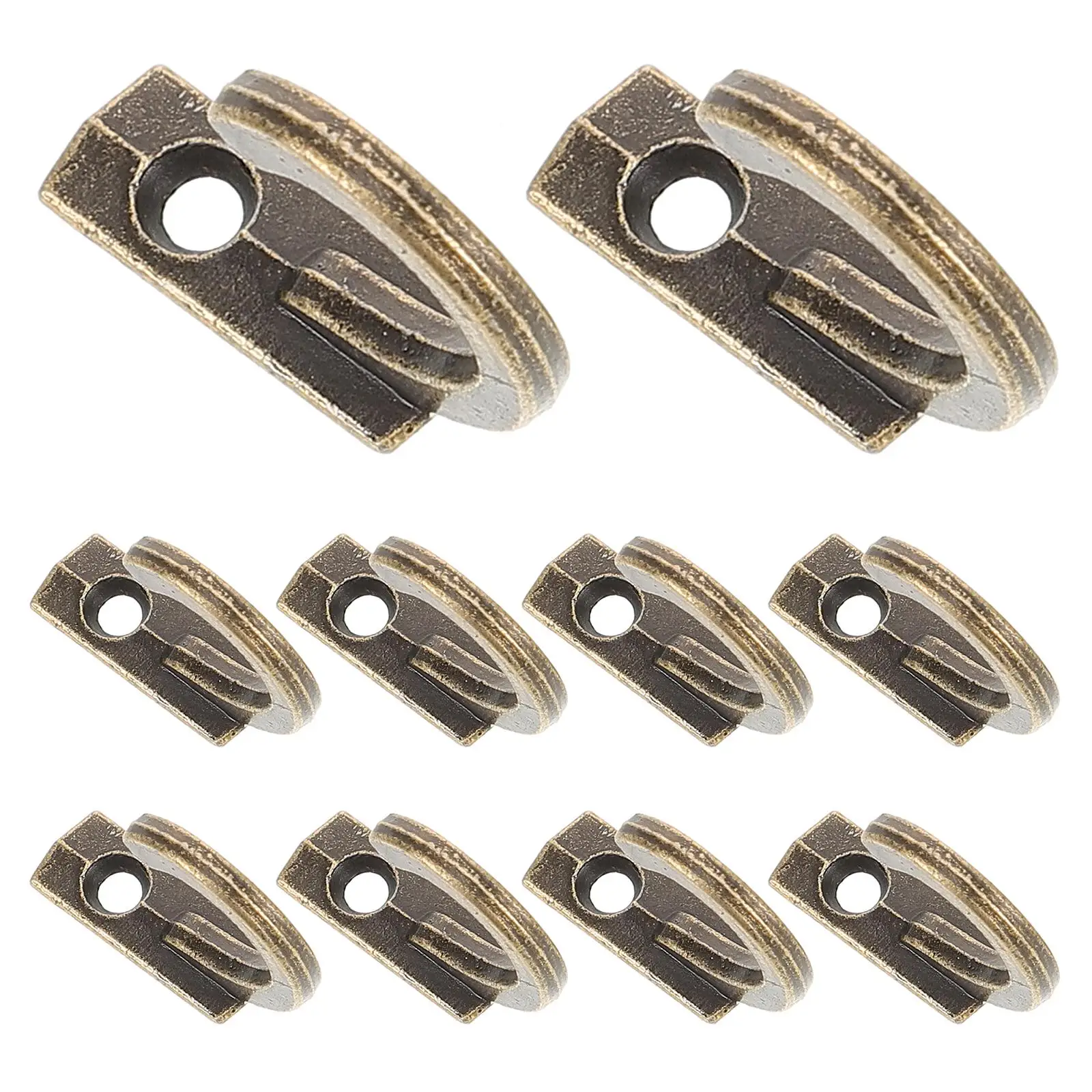 

10PCS Wall Mounted Hooks for Coats Hats Towels Retro Single Prong Zinc Alloy Heavy Duty Bath Garment Organizer
