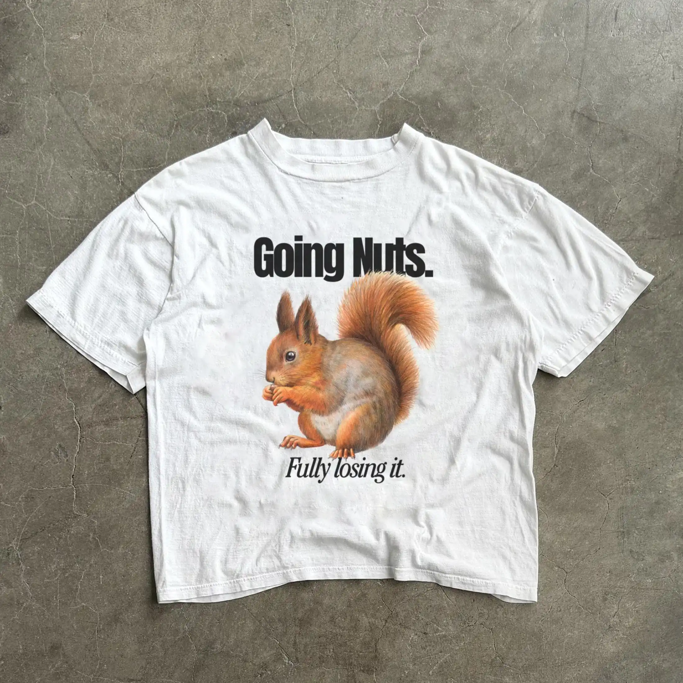 Going Nuts  Fully Losing It Retro T-shirt  Graphic Front Print  Relaxed Fit  Tee Shirt