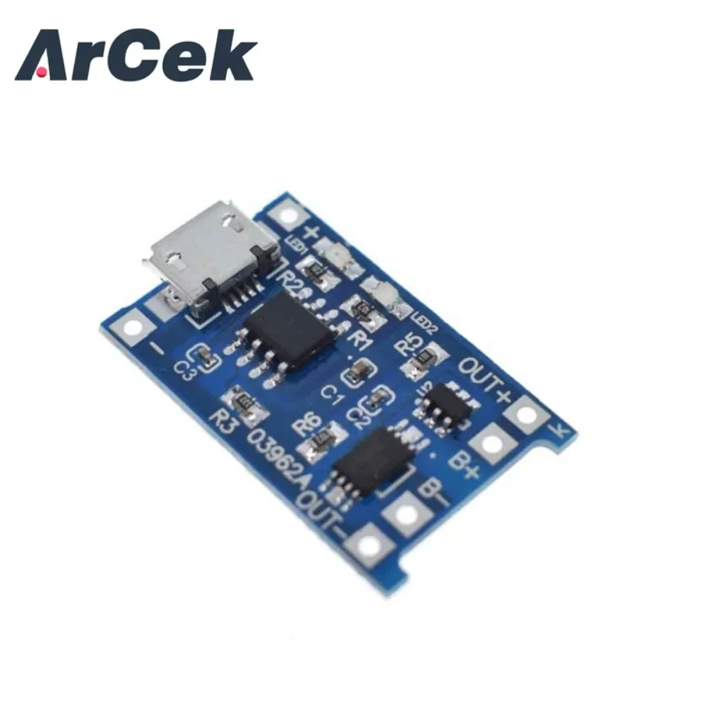 1PCS Micro USB 5V 1A 18650 TC4056A Lithium Battery Charger Module Charging Board with Protection Dual Functions BMS