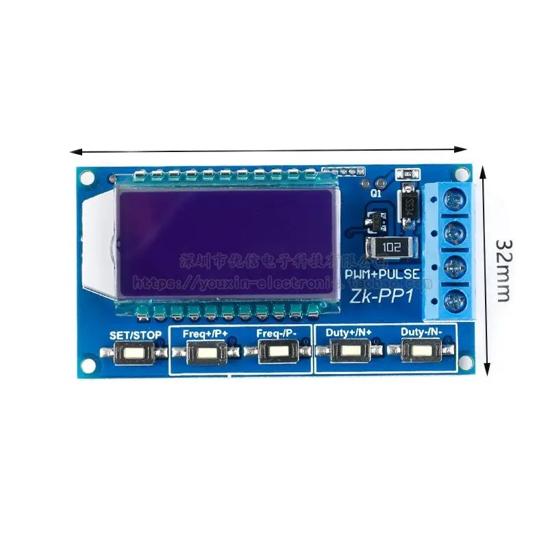 

ZK-PP1 PWM pulse number frequency duty cycle adjustable generator module square wave rectangular circle driver