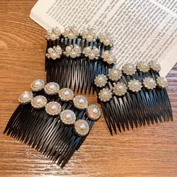 Pearl Hair Combs Bangs Broken Hair Finishing Tool Back Head Fixed Hairpin Inserted Comb Pressure Fashion Hair Hoop Styling Tools