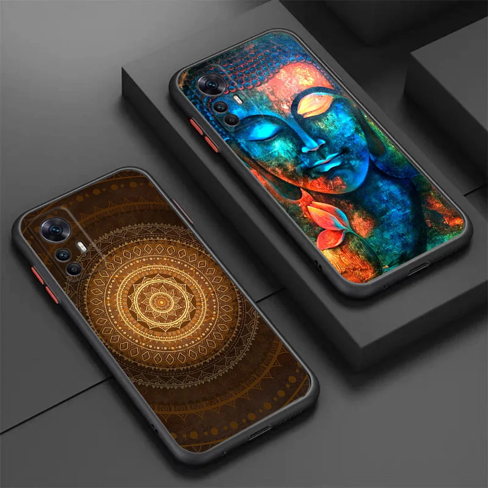 Чехол для телефона Xiaomi 10t Redmi Note 9 10 Pro 9t 9a 9c 10a 10c 9s 10s 8 7 8t Note10 9i Будда Мандала Черный полупрозрачный чехол