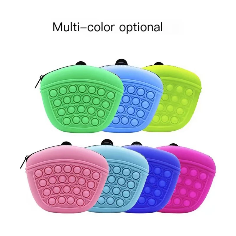 

New Pet Silicone Dog Food Bag Outdoor Portable Dog Training Dog Walking Dog Feeding Waistpack Snack Bag