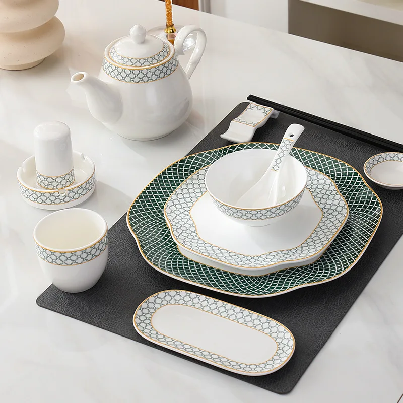 HYS ceramic table tableware set, special plate and bowl for private dishes, special tableware set for box